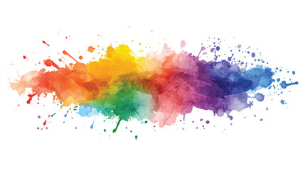 Hand drawn abstract soft pastel watercolor background. Smooth color watercolour painting soft textured on wet white paper background. Soft rainbow color background material.