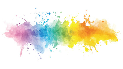 Hand drawn abstract soft pastel watercolor background. Smooth color watercolour painting soft textured on wet white paper background. Soft rainbow color background material.