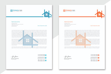 Modern Corporate Real Estate Company Letterhead