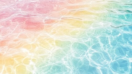 A colorful, shimmering water surface with pastel hues creating a serene atmosphere.