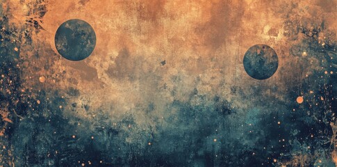 Celestial Abstract Painting Two Moonscape