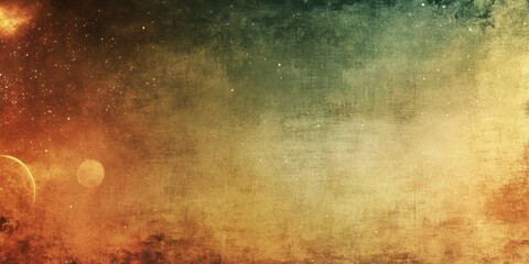 Fototapeta premium Abstract Cosmic Landscape with Warm Tones and Stars