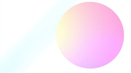 A soft, pastel-colored circle with a gradient effect on a white background.