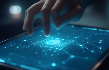 Businessman working on a virtual digital data technology concept design.JPG