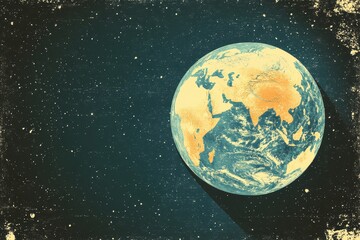 Obraz premium Earth viewed from space showcasing continents and oceans