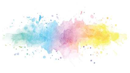 Abstract watercolor background. sun and cloud background with a pastel colored. Hand drawn abstract soft pastel watercolor background. Smooth color watercolour painting soft textured on wet white pape