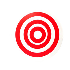 red and white target board isolated on white background used for archery shooting sports goal setting precision focus training aiming strategy success competition accuracy	