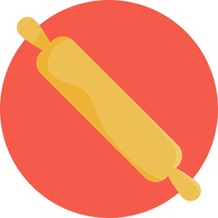 A cylindrical tool used for flattening clay in pottery making.