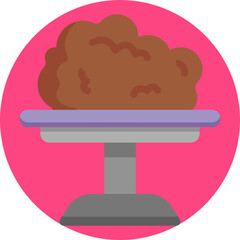 Icon representing a spinning wheel for ceramics.