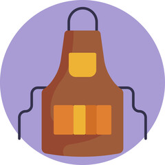 A protective garment worn by potters to keep clothes clean during ceramic work.