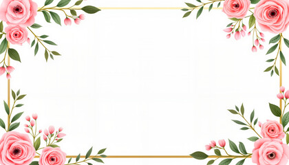 Elegant floral funeral program template with pink roses, remembrance