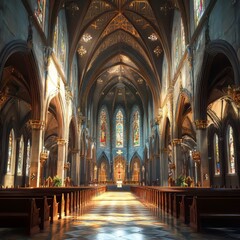 Fototapeta premium Grand Cathedral Interior