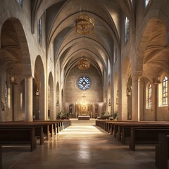 Fototapeta premium Majestic Church Interior