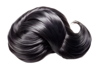 long hair isolated on white background