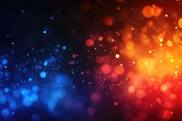 Fototapeta premium Vivid colorful background with sparkling bokeh effect. This image features an abstract gradient design overlaid with dynamic, glittering lights that create a mesmerizing visual impact.