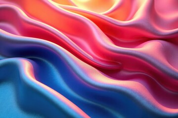 Obraz premium Abstract silk waves, flowing folds of luxurious fabric , pearl, velvet, silk