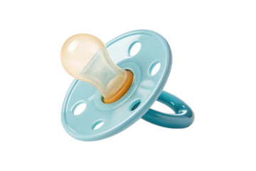 Cute blue pacifier for infants and toddlers, cut out