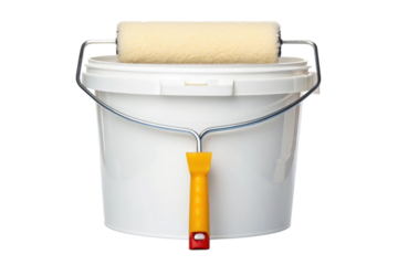 Painting tools ready for a home renovation project, cut out