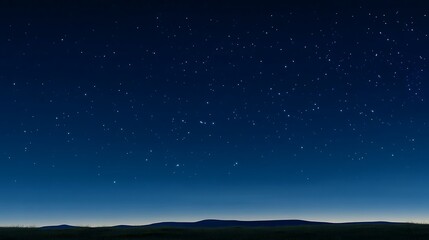 Night sky stars landscape, calm