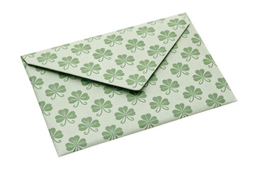 Shamrock-patterned spring envelope, cut out