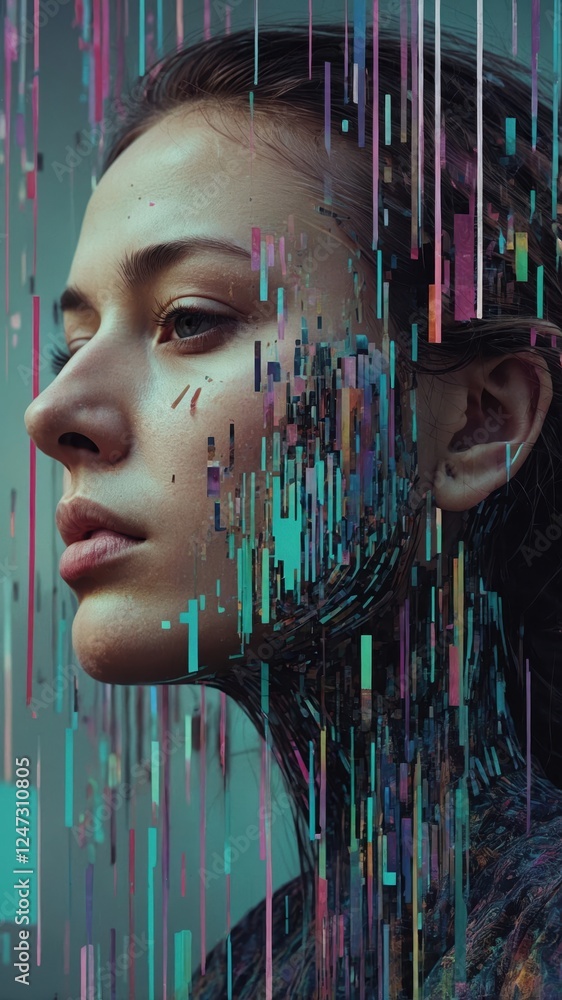 Aufkleber exploring the impact of information overload on individual perception and identity through digital a