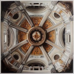 Obraz premium Ornate architectural ceiling detail