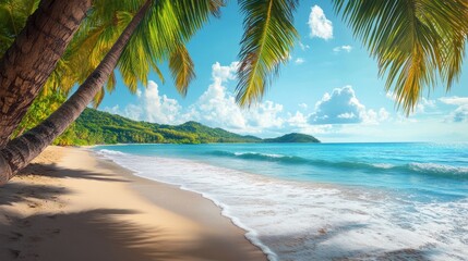 3d Tropical Wallpaper, seamless pattern 