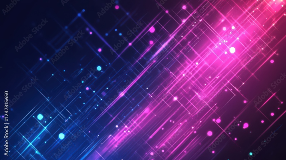 Poster futuristic technology background with glowing lines and gradient colors