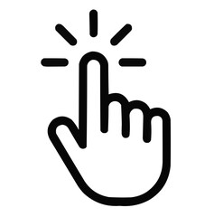 Select icon, simple design, black and white, vector graphic