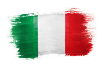 italy flag painted on old paper