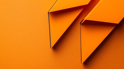 Orange abstract shapes, growth concept