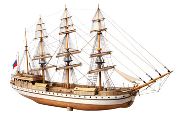 Obraz premium old wooden sailing ship isolated