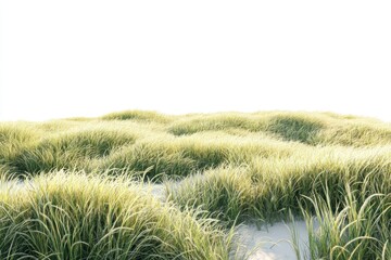 A lush wheat field stretches across a bright white backdrop, highlighting the intricate textures and rich tones of the golden crops