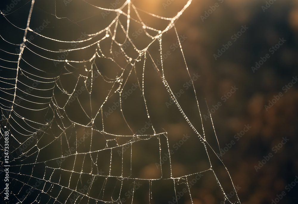 Poster texture design spider hanging realistic halloween background web cobweb spider's overlay net effect 