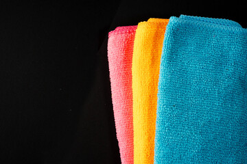 microfiber cloths in different colors