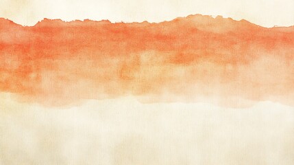 Fototapeta premium Orange watercolor wash abstract art