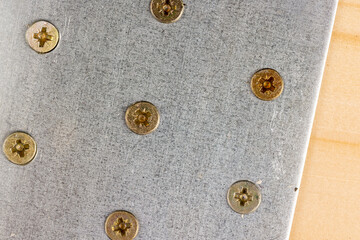 metal corner for connecting wooden parts with screws