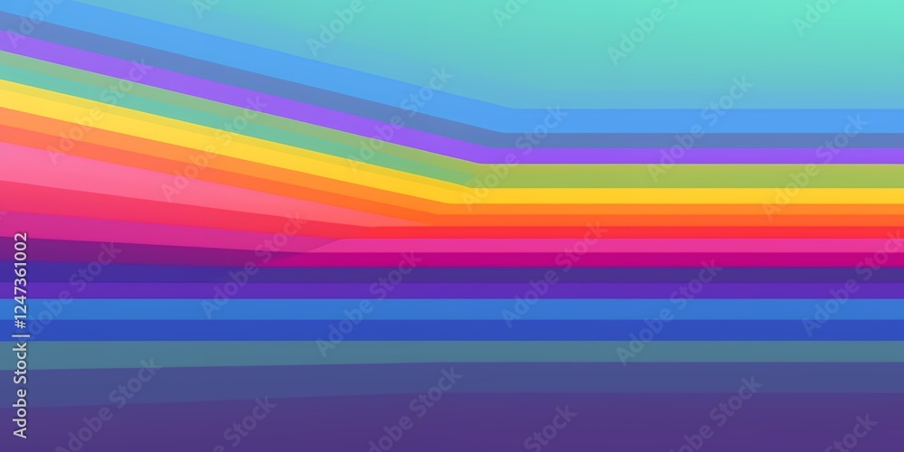 Poster colorful abstract stripes displaying a rainbow gradient of blues pinks and purples. various shades a