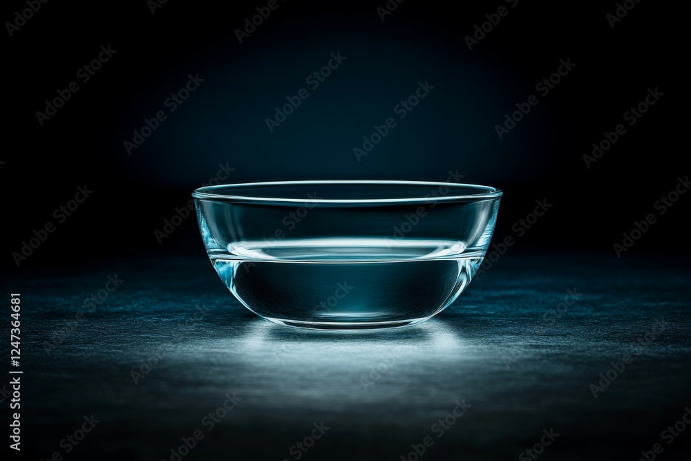 Aufkleber a drop of water hangs above a bowl's surface, surrounded by gentle ripples, emphasizing the clarity 