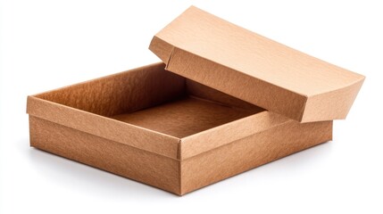 A brown cardboard box with a removable lid, suitable for storage or packaging.