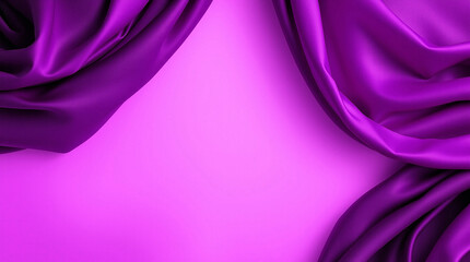 Bright Purple abstract background. Silk satin velvet fabric. Elegant luxury rich. Curtain drapery fold line wave flow. Romance Valentine Birthday Christmas