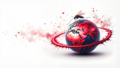 Watercolor illustration for World Malaria Day, raising awareness