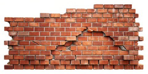 old brick wall with hole