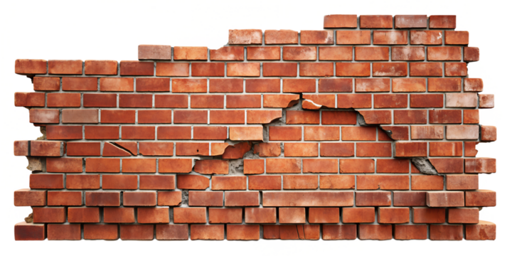 old brick wall with hole