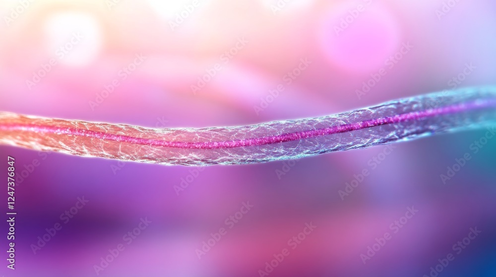 Poster microscopic exploration showcases a single parasite's intricate organic structure, highlighted again