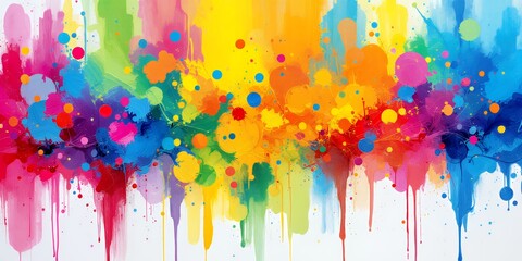 Fototapeta premium Vibrant Abstract Splash Artwork Celebrating Pride Month With Bold Colors and Dynamic Shapes and Texture Design Visuals of Art Celebrating Freedom and Joyful Energetic Pride Celebration Backgrounds