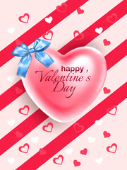 valentines day card with hearts