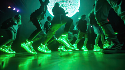 Join us for an energetic and lively dance party filled with fun under vibrant neon lights