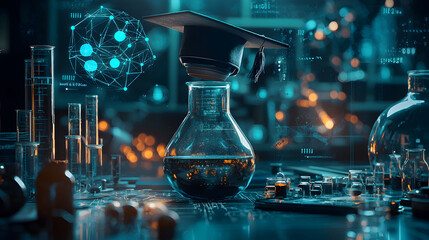 Graduation Cap and Flask: Celebrating Chemistry Innovation in Education and Research with Laboratory Analysis, Experiments, and Scientific Discoveries in Glassware and Technology