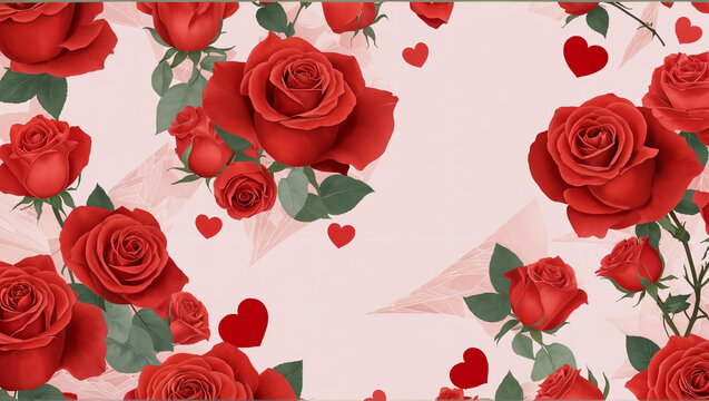 Rosas en D&iacute;a de San Valent&iacute;n, el D&iacute;a del amor y la Amistad